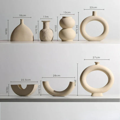 DecorBites™ Ceramic Art Vase: Modern, Simple, & Elegant Home Décor Ornaments for Living Room & Bedroom