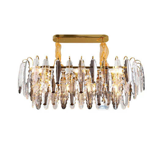 DecorBites™ Gold Crystal LED Chandelier Lighting for Dinning Table