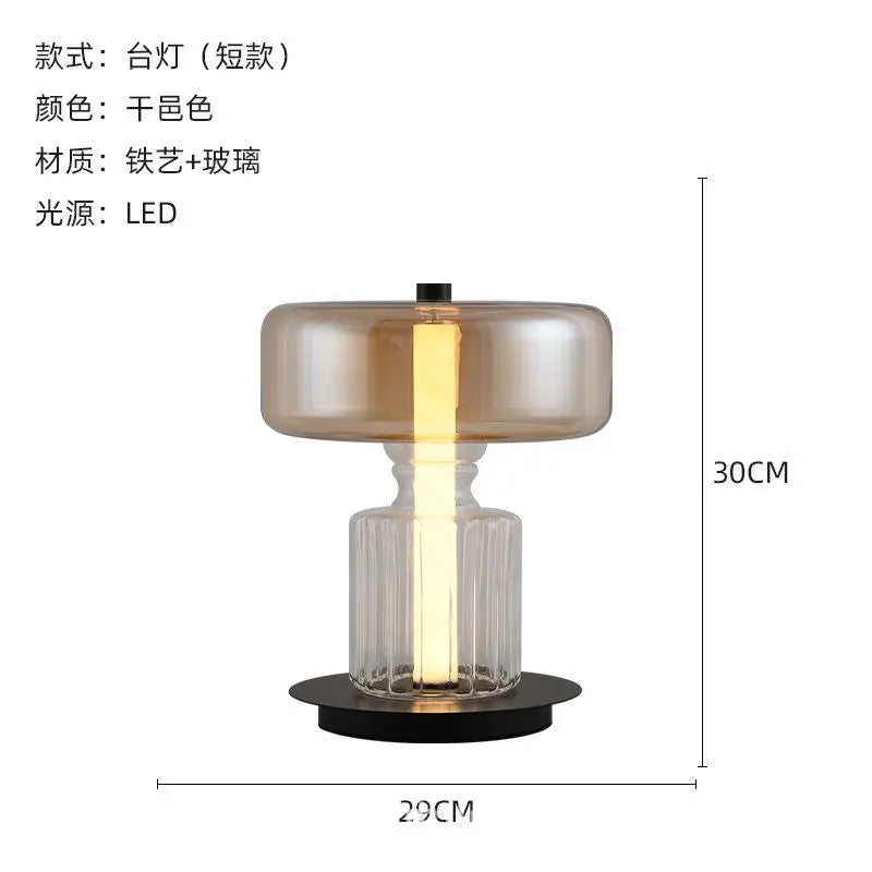 Lámpara de escritorio DecorBites™ de cristal artístico: Diseño minimalista nórdico para dormitorio y sala de estar