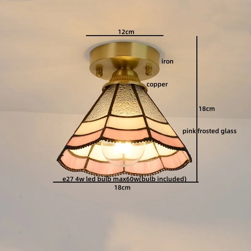 DecorBites™ Glass Copper LED Ceiling Light - Nordic Home Lighting Fixture