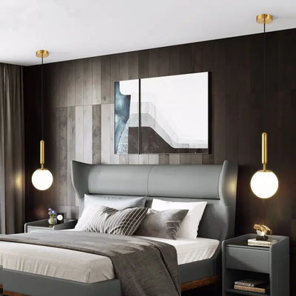 DecorBites™ Glass Ball Pendant Light - Modern Hanging Fixture for Living Room, Bedroom, Dining Room