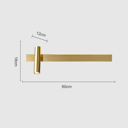 Aplique de pared DecorBites™ de cobre, estilo nórdico, para mesilla de noche, diseño minimalista moderno