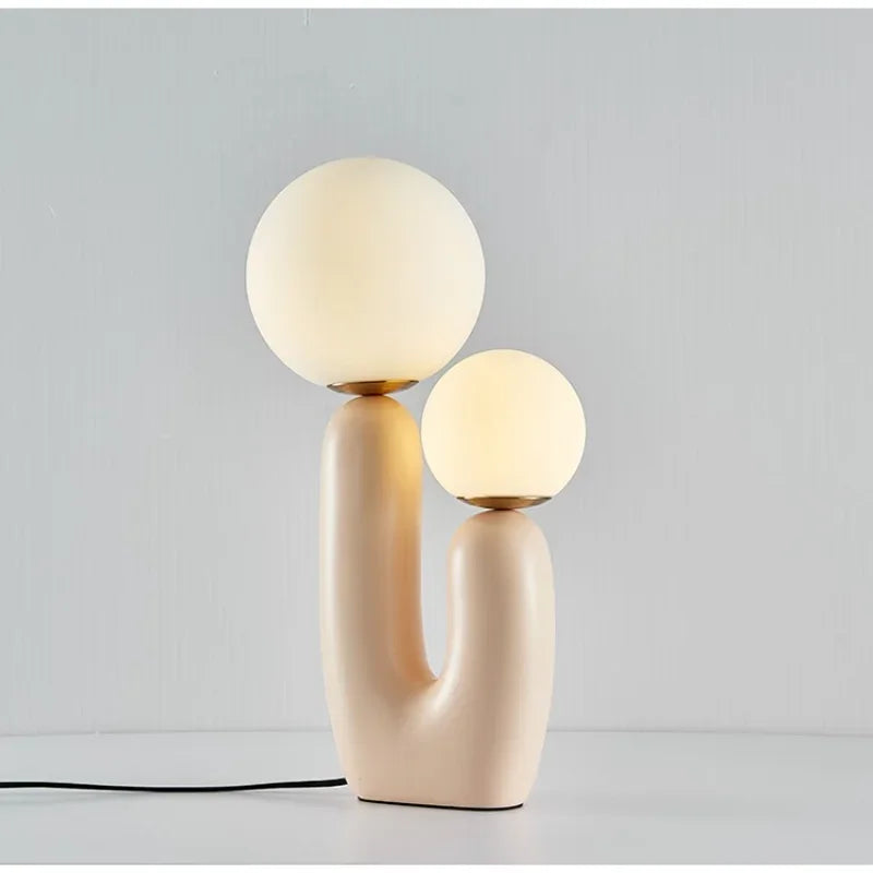 DecorBites™ Glass Table Lamp: Postmodern Resin Bedside Light for Living Room Bedroom Decor