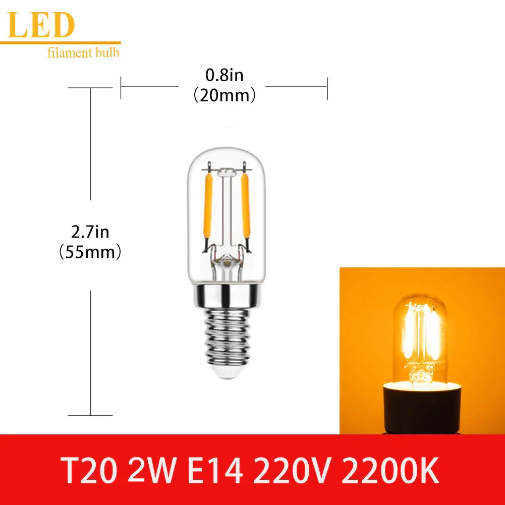 Bombilla de Filamento LED™ Decorbites Vidrio Transparente T16 A19 ST64 Regulable Luz Vintage