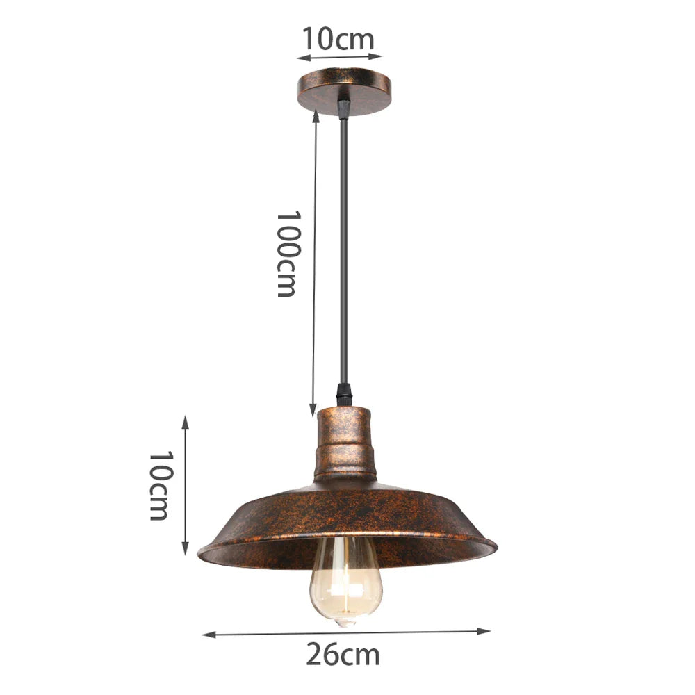 Industrial Vintage Black Iron Pendant Light
