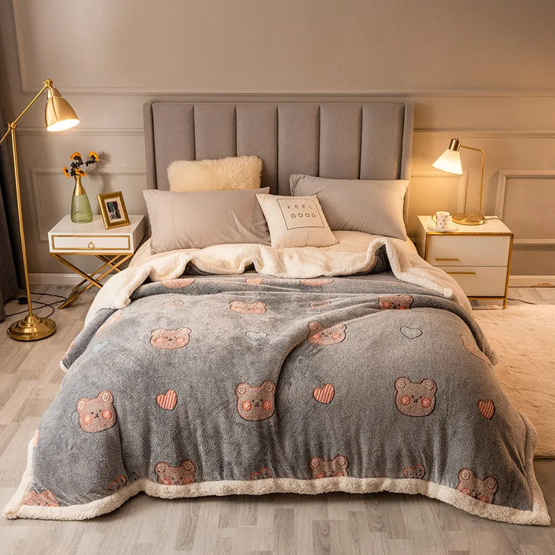 Manta de lana polar de doble cara DecorBites™