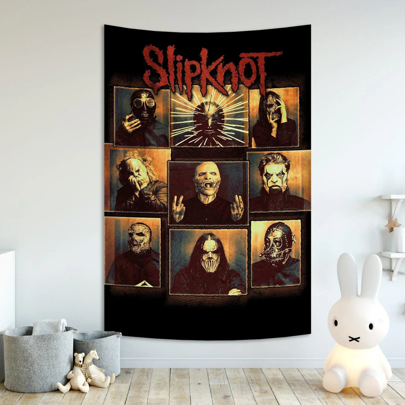 DecorBites™ Heavy Mental Music Tapestry Wall Hanging- Hippie Art Room Flag