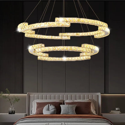 DecorBites™ Circular Crystal Pendant Light Chandelier for Living Room