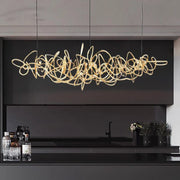 Nickel Geometric LED Chandelier
