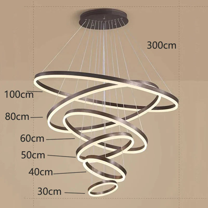 DecorBites™ Crystal Chandelier Stair Pendant Lamp Living Room Pendant Lights Interior Lighting