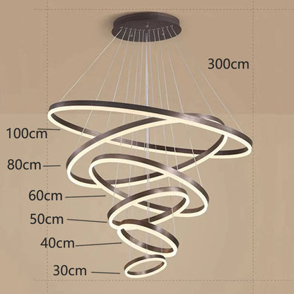 DecorBites™ Crystal Chandelier Stair Pendant Lamp Living Room Pendant Lights Interior Lighting