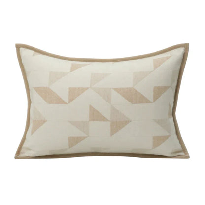 Funda de cojín DecorBites™ geométrica de piel marrón con diseño de empalme, 45x45 cm, funda de cojín cuadrada de lujo