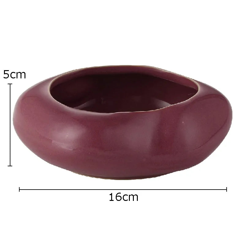 DecorBites™ Lotus Seedpod Ceramic Vase Artificial Flower Pot Modern Desk Decor