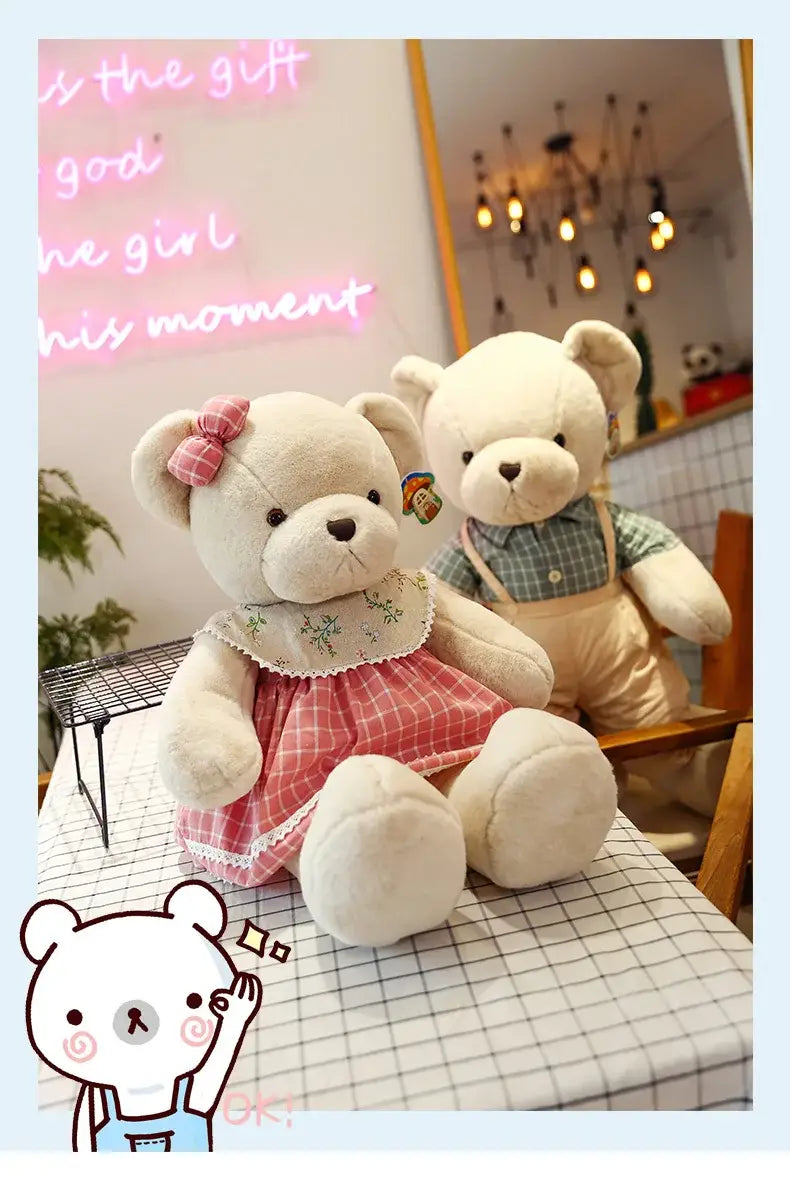 Decorbites™ Juguetes de Peluche de Oso Pareja de 80 cm Regalo de Navidad
