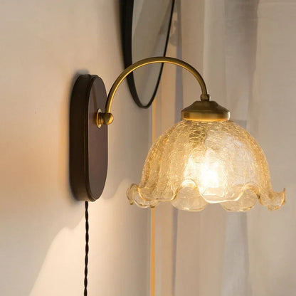 DecorBites™ Glass Copper LED Wall Lights - Nordic Modern Bedroom Bathroom Living Room Lamp