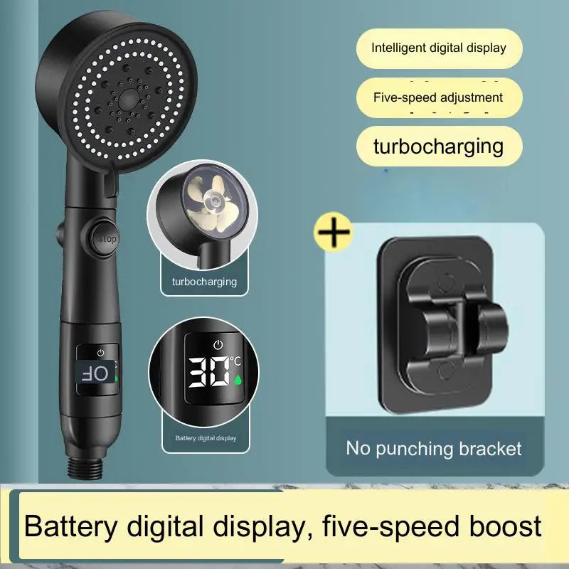 DecorBites™ High Pressure Hand-held Showerhead Kit for Bathroom Essentials