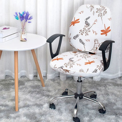 Decobites Printed Spandex Chair Cover: Universal Office Chair Protector for Comfort and Style