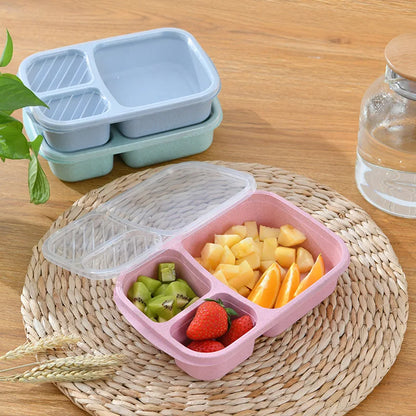 DecorBites™ Kids' Wheat Straw Bento Box Set with Lunch Bag