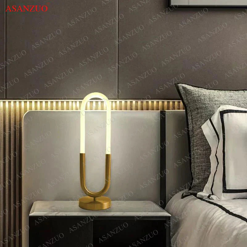 DecorBites™ LED U Shape Table Lamp for Bedroom Study Art Decor