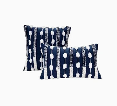 غطاء وسادة ديكوربايتس™ بتصميم هندسي مزخرف بشراشيب، 30×50 سم