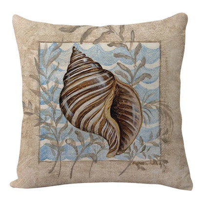 DecorBites™ Coastal Cushion Cover - Sea Theme Decorative Sofa Pillowcase