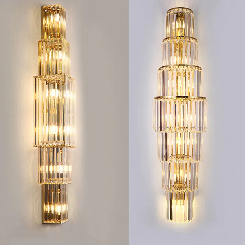 DecorBites™ Crystal Wall Lamp: Elegant Lighting for Luxury Hotel, Club, Villa, Living Room, Office, Banquet