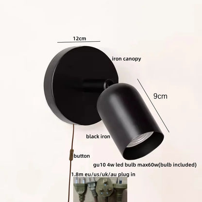 DecorBites™ LED Wall Sconce Pull Chain Switch Cream Style Stair Light Fixture