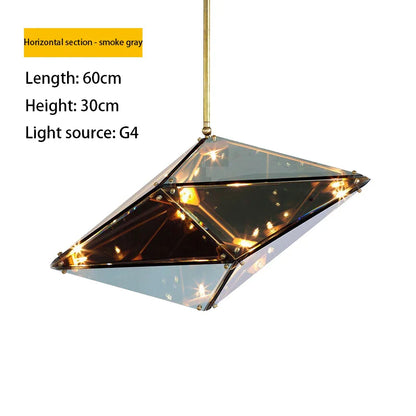 DecorBites™ Diamond Glass LED Pendant Lights for Bar Restaurant Home Chandelier
