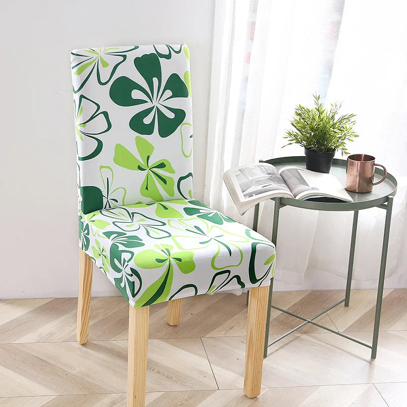 Decobites Stretch Print Chair Cover - Elastic Seat Slipcover