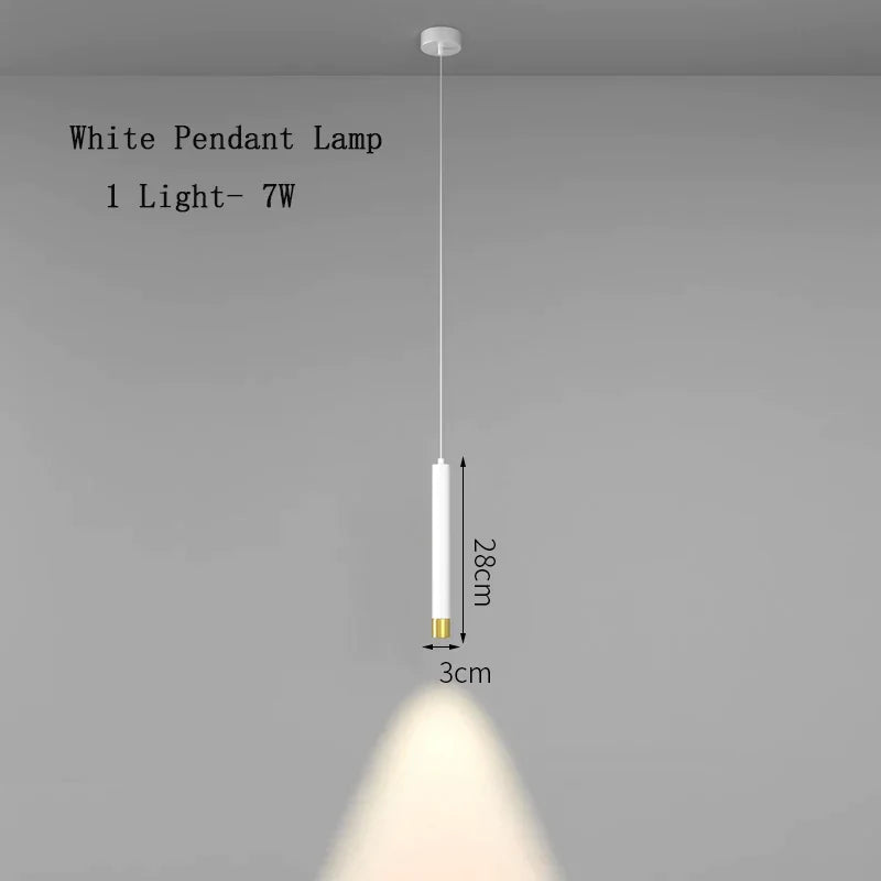 مصابيح DecorBites™‎ المعلقة باللون الأسود: إضاءة عصرية لغرفة النوم مع كابل طويل