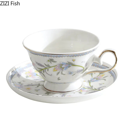 DecorBites™ Lace Floral Ceramic Cup&saucer Set for Elegant Dining and Tea Time