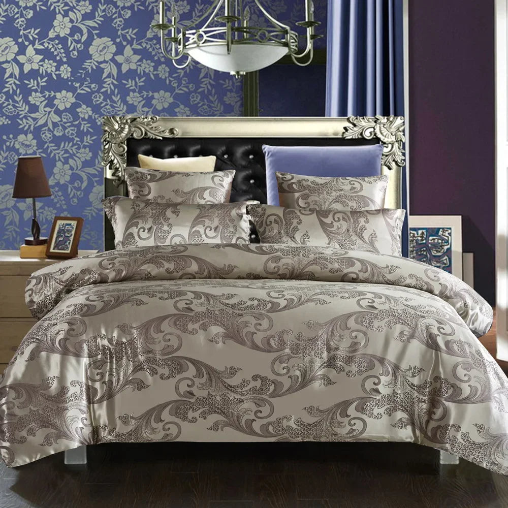 DecorBites™ Jacquard Luxury Bedding Set - King Size Duvet Cover & Bed Quilts - High Quality Home Textile