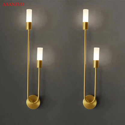 DecorBites™ LED Gold Candlestick Wall Light for Indoor Decor and Ambiance
