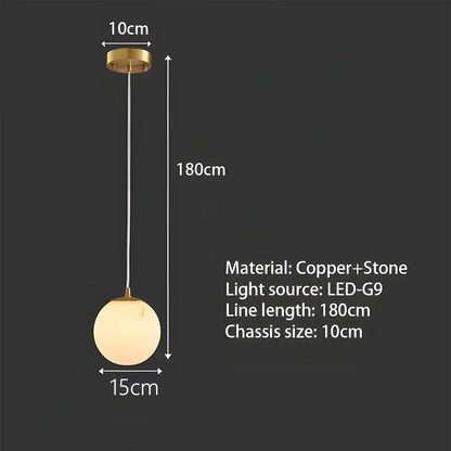 Nordic Marble Bedside Pendant Light
