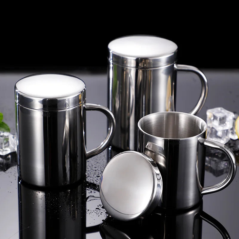 DecorBites™ Double Wall Stainless Steel Coffee Mug for Home & Travel