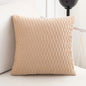 Decobites Velvet Striped Pleated Square Pillowcase