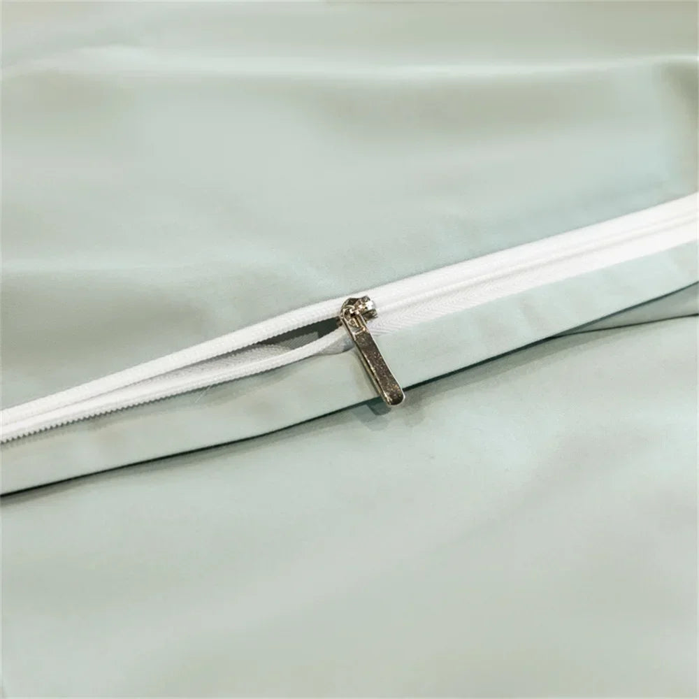 DecorBites™ Egyptian Cotton Bedding Sets | Solid Sheet Pillowcase | King Queen Double Size