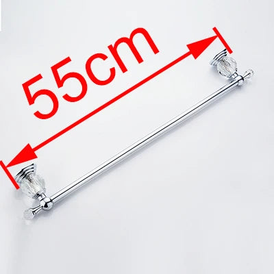 Toallero DecorBites™ Crystal Chrome - Accesorios de baño de acero inoxidable