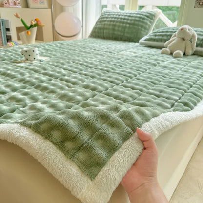 Colchón acolchado DecorBites™ Cozy de piel sintética de conejo: Tatami súper suave y cálido para el hogar