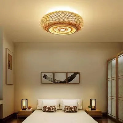 DecorBites™ Gloss Bamboo Art Rattan Ceiling Light Shade Chandelier Fixtures