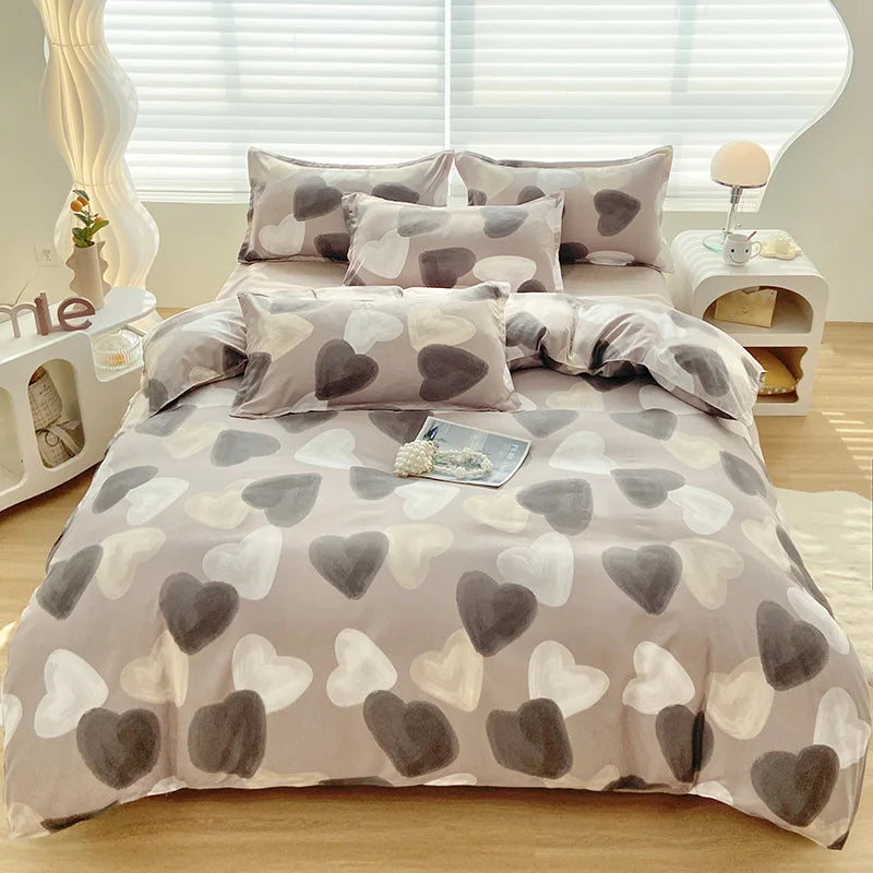 DecorBites™ Cute Pattern Duvet Cover | Super Soft Comforter Cover for Single/Double Bed