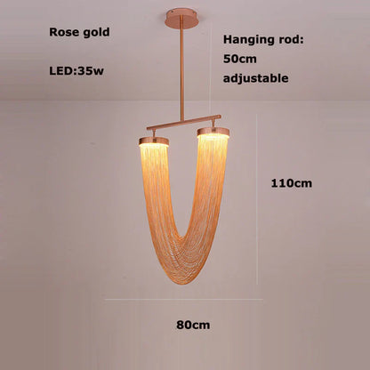 DecorBites™ LED Aluminum Ceiling Chandelier Lighting Hanging Lamps for Foyer