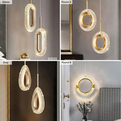 Modern Crystal Butterfly Pendant Light
