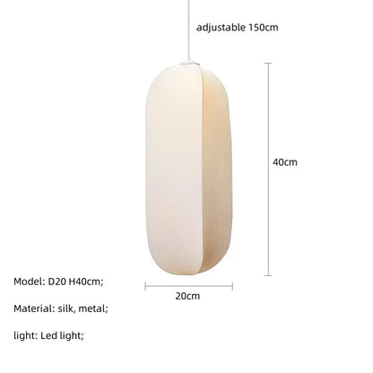 DecorBites™ Japanese Silk Pendant Lights for Wabi Sabi Nordic Chandeliers and Home Decoration