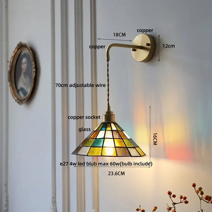 DecorBites™ Clear Flower Acrylic LED Wall Lamp: Copper Modern Nordic Stair Light