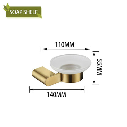 DecorBites™ Bathroom Accessories Set: Towel Strip, Track, Holder, Rack, Hook, Dish, Toilet