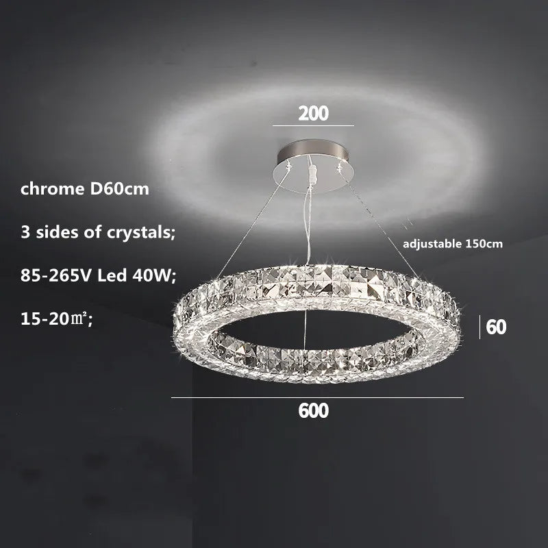 Lámpara de araña LED de cristal DecorBites™ - Iluminación moderna y lujosa para la sala de estar