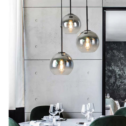 DecorBites™ Gradient Glass Chandelier: Modern Nordic Living Room Lighting for Bedroom or Restaurant
