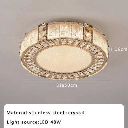 Lámpara de techo de lujo DecorBites™ de cristal - LED dorado para decoración del hogar