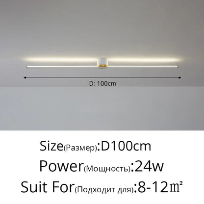 DecorBites™ LED Strip Ceiling Light: Sleek Modern Design for Home Lighting Ambiance